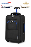 Overhead Cabin Bag 55x40x20cm 1.4Kg Black Blue Trim