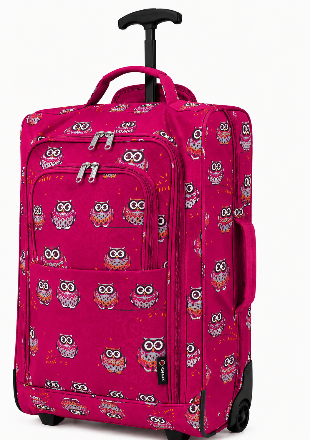 Full Size Overhead Cabin Bag (55x40x20cm) Owl Pink