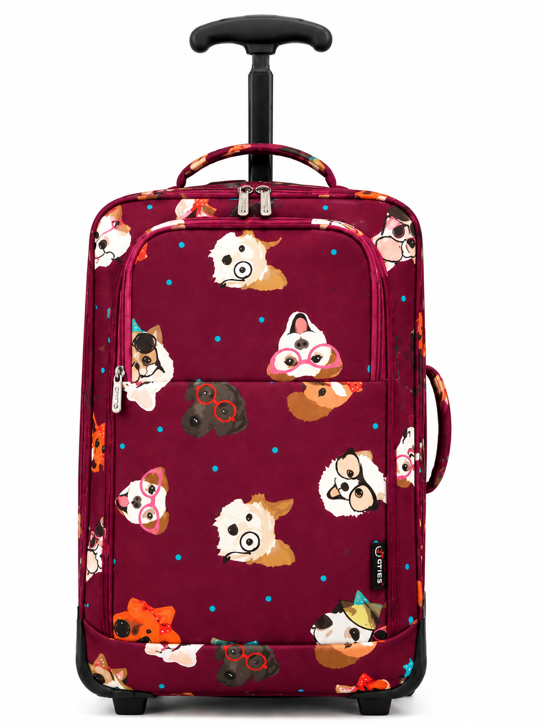 Full Size Overhead Cabin Bag (55x40x20cm)  Piggy-Pal Burgundy
