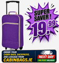 Viva Overhead Cabin Bag 1.3 Kg Lightweight Purple