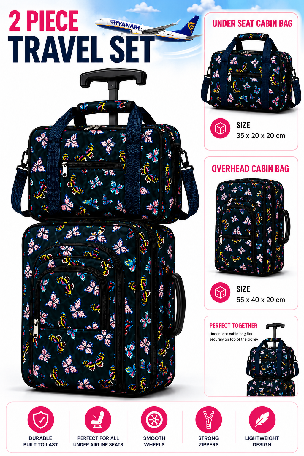 Priority Set Butterfly Navy