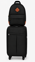 PRIORITY SIZE CABIN BAG SET WITH UNDERSEAT BACKPACK BLACK