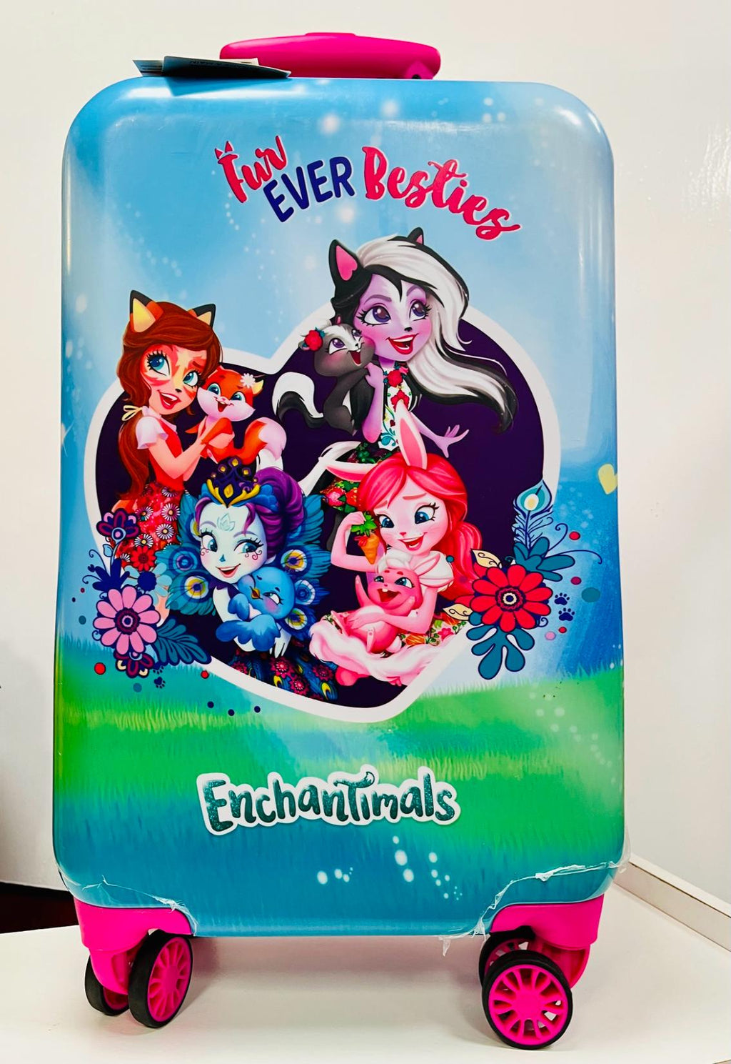 Disney Fur Ever Besties Overhead Cabin Bags 55x35x20cm Florida Pink and Blue