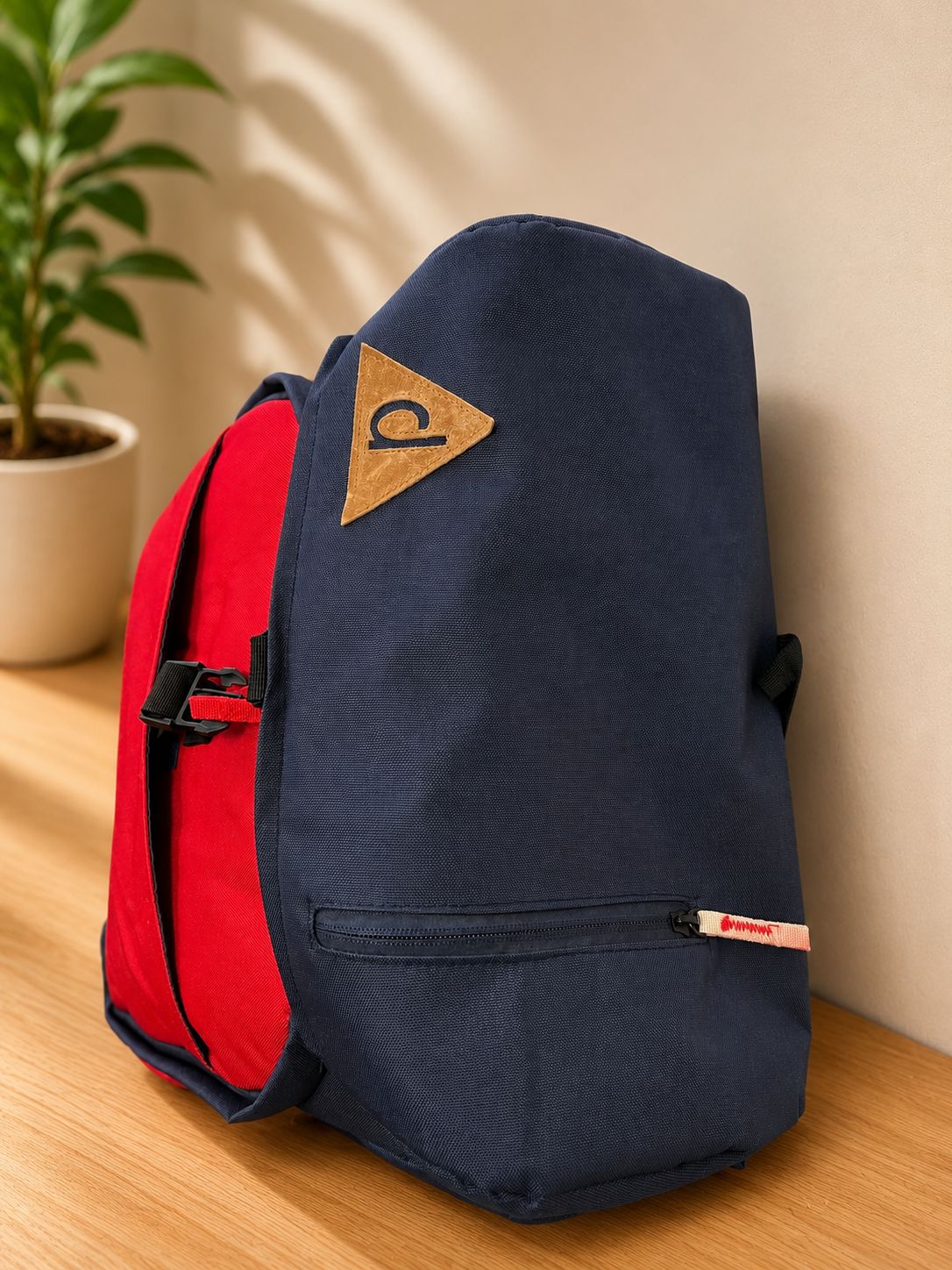 Carry on Overhead Roll-Top Cabin Backpack 55x40x20cm 1.0 Kg Dussel Red and Blue