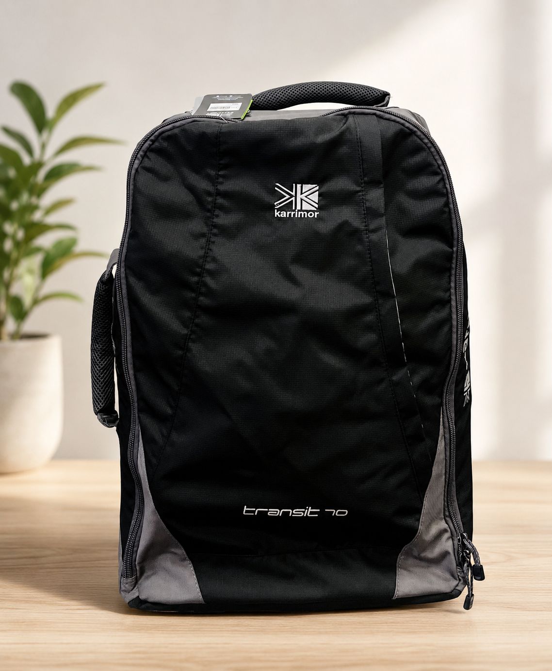 Check In Luggage Karrimor Transit 70 Litre 62x40x23cm Backpack 2.45 kg  Black/Grey