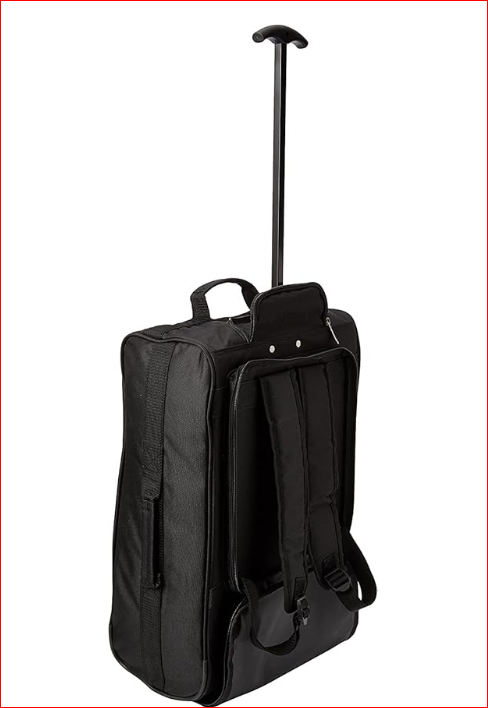 Overhead Cabin Trolley Backpack 50x35x20cm (Expandable to 50x40x20cm) 1.65 Kg Classic Black